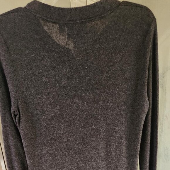 Simply Vera Vera Wang Gray Cotton Blend Sweater with Sequin Detail Size S - Picture 7 of 8